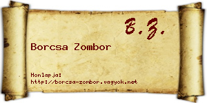 Borcsa Zombor névjegykártya